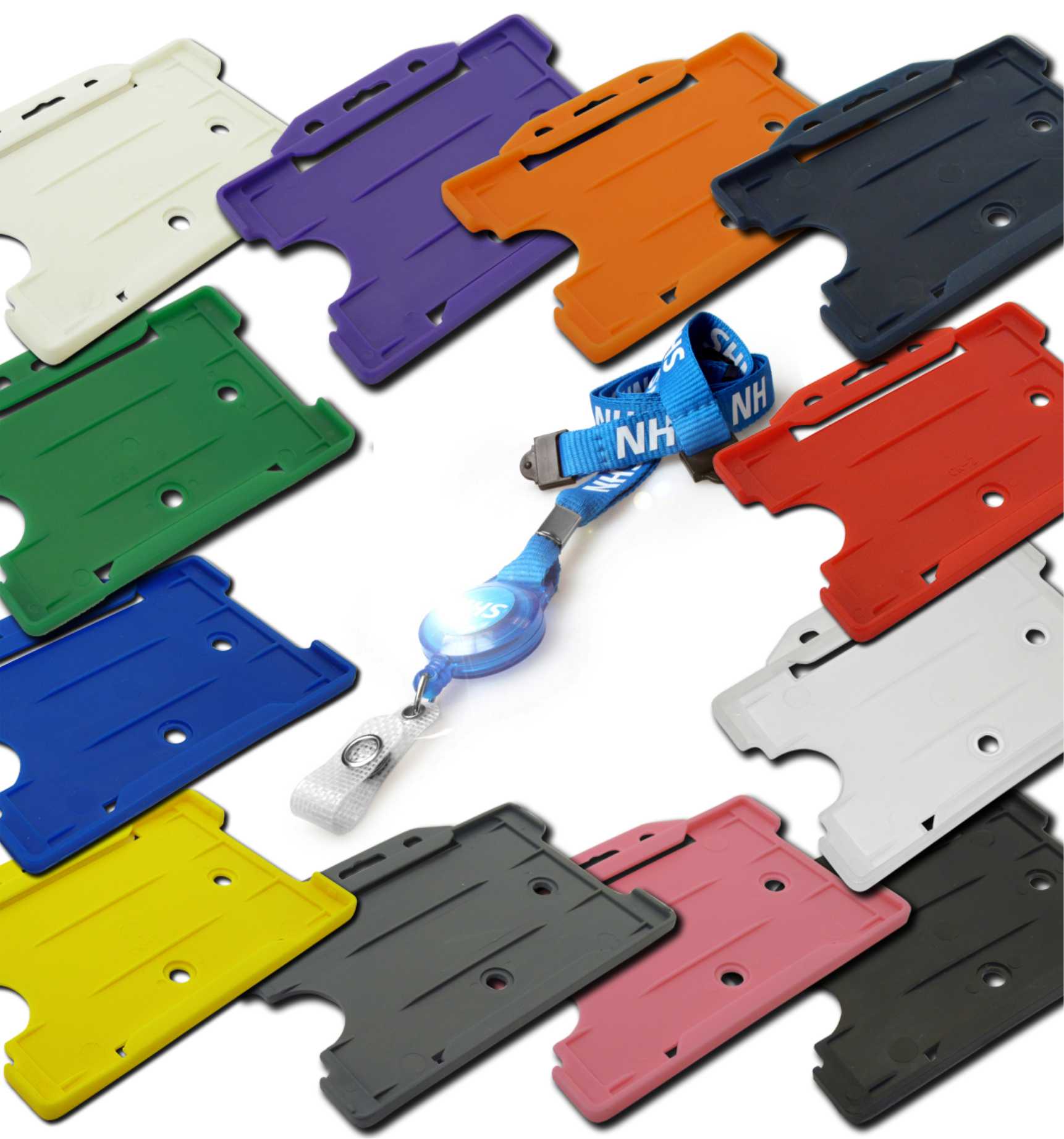 thumbnail image 2 of NHS Rainbow Lanyard Set – Yo-Yo Badge Reel + Double Sided ID Card Holder, UK Made, Metal Reel 2 of 6