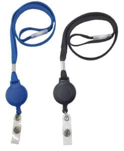 Lanyard with integrated retractable yoyo badge reel and strap clip